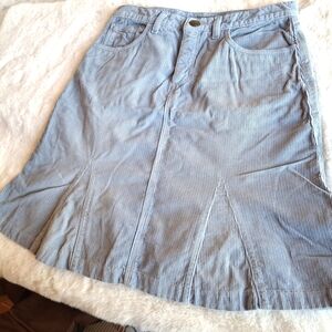 Marc‎ Jacobs Peplum Mini Skirt Y2K Blue Corduroy Jean Mermaid Size 6